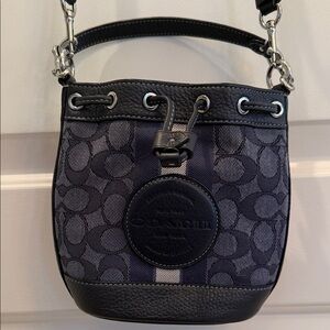 Coach Blue Mini Dempsey Bucket Bag